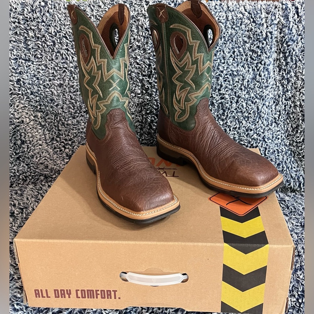 Twisted X Men's Lite Cowboy Work NWS Toe (Steel Toe) 12" Size 10D